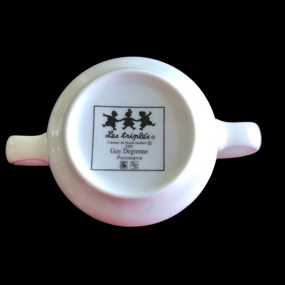 Guy Degrenne The Triplets Spring Porcelain Cup w/Double Handles - Picture 3 of 4